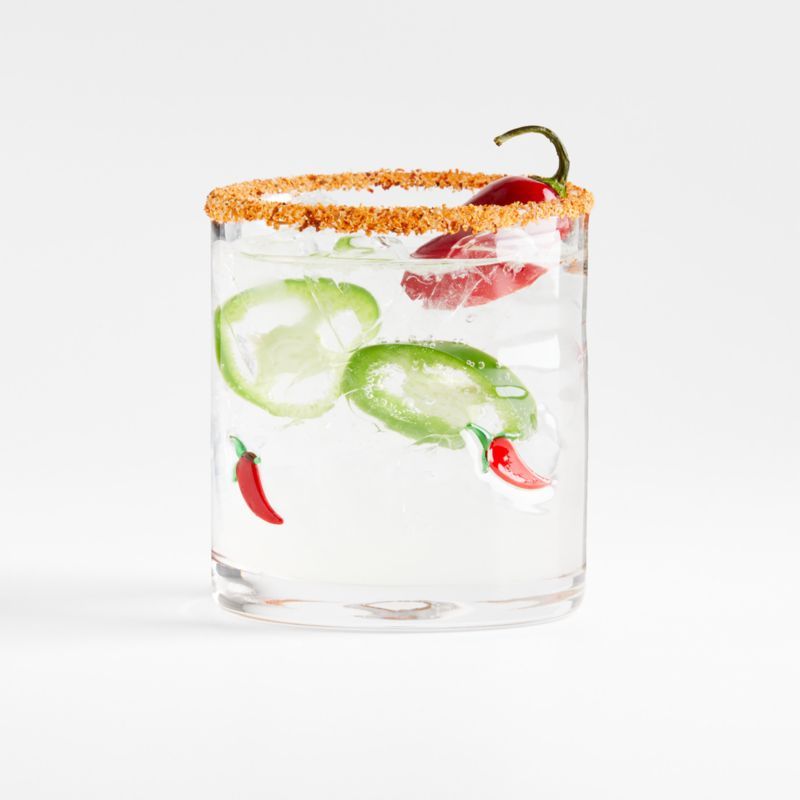 Chili Pepper Icon Double Old-Fashioned Glass + Reviews | Crate & Barrel | Crate & Barrel