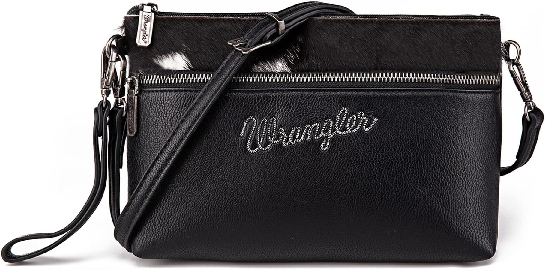 Wrangler Western Cowhide Crossbody Bags for Women Clutch Wristlet Purse | Amazon (US)