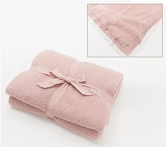 Barefoot Dreams CozyChic Embroidered Blanket 45"x60" - QVC.com | QVC