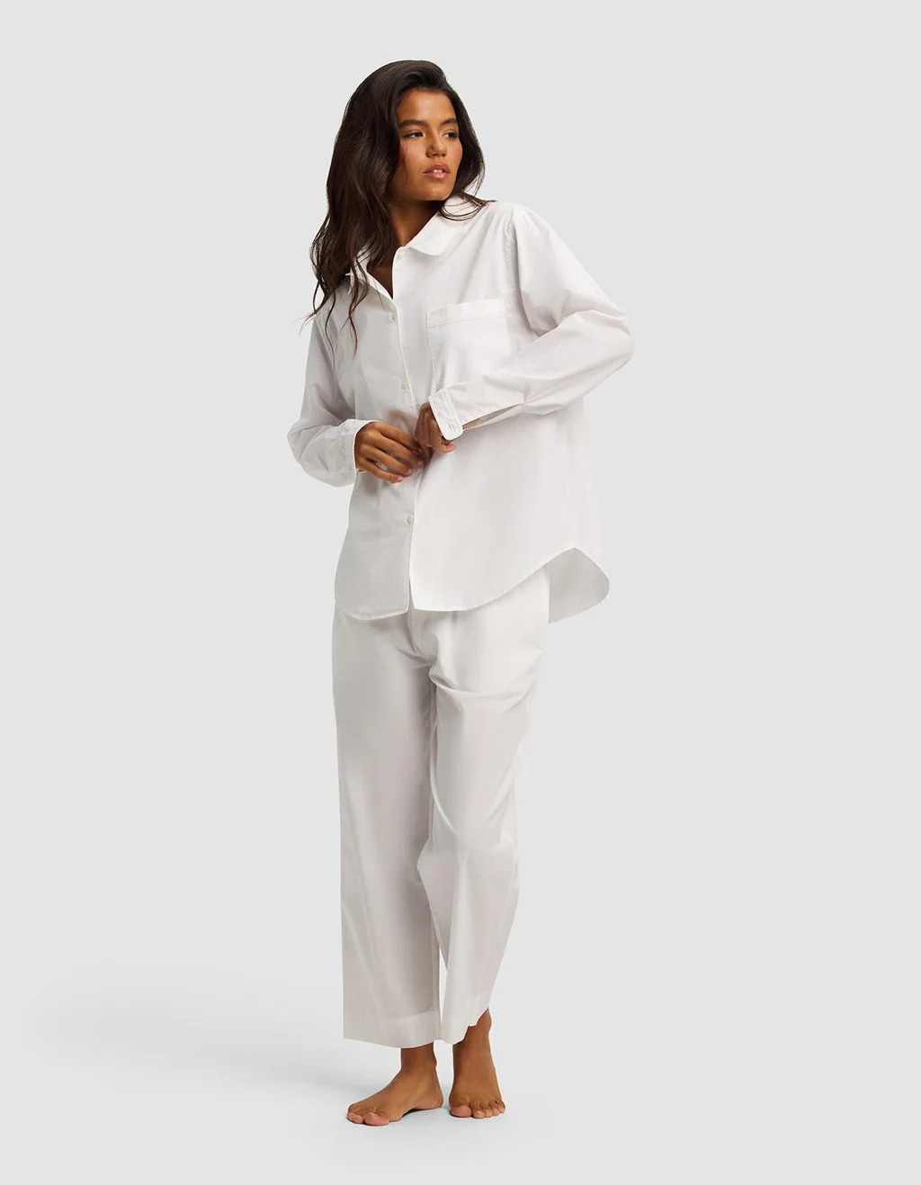 Women's Sutton Long Sleeve Cropped Pajama Set | Cozy Earth