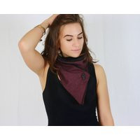 Burgundy Herringbone Scarf | Etsy (US)