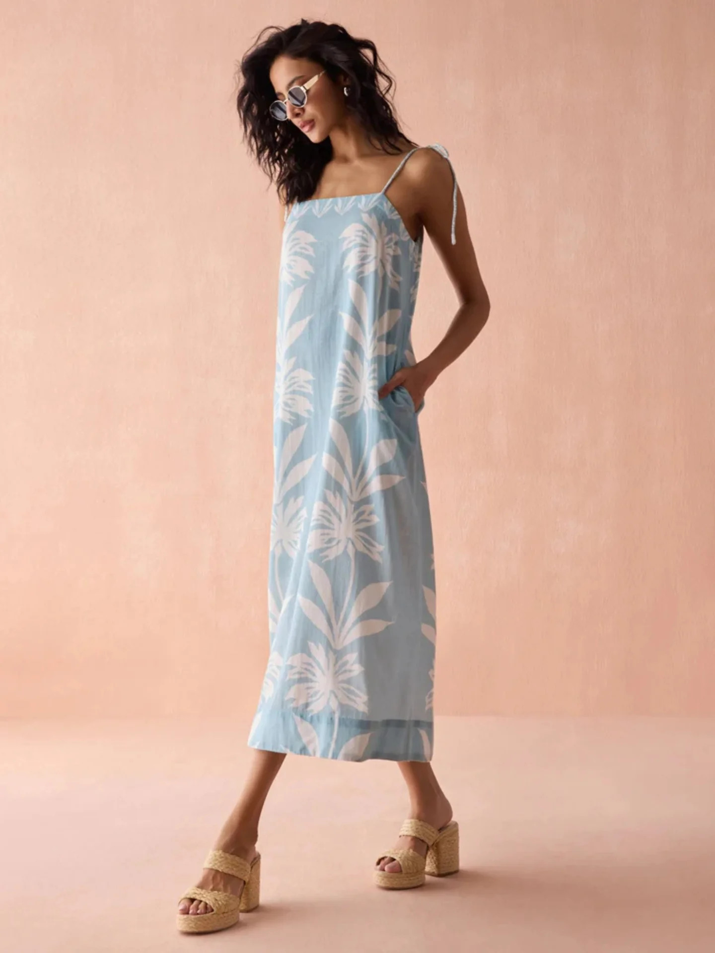 Tillie Maxi Dress in Dana Skylight | Omika | Beau & Ro