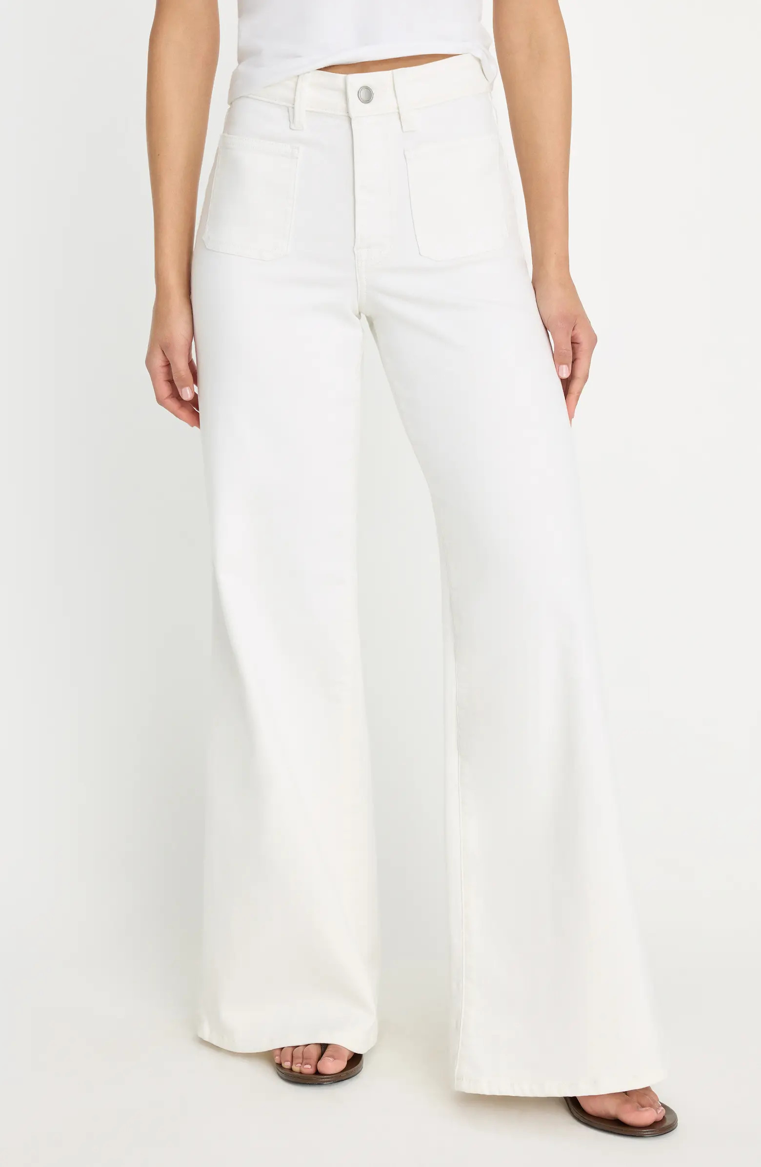 Good Waist Patch Pocket High Waist Palazzo Jeans | Nordstrom