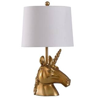 StyleCraft Magical Unicorn 25 in. Gold Table Lamp | The Home Depot