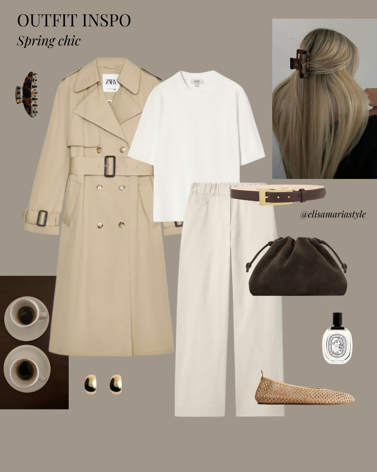 Trench coat, beige jeans, suede bag and ballet flats outfit for spring 

#LTKmodest #LTKbag #LTKspring