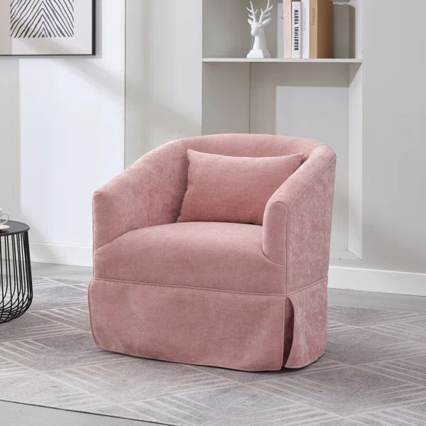 Swivel Accent Arm Chair With Plump Pillow Upholstered Comfy 360 Degree SwivelSofa Chair | Wayfair North America