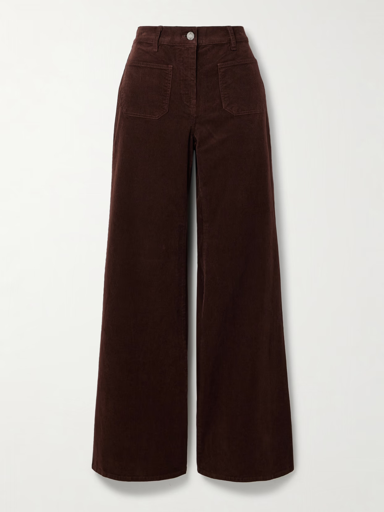 Nili Lotan - Florence Cotton-blend Corduroy Flared Pants - Burgundy | NET-A-PORTER (US)