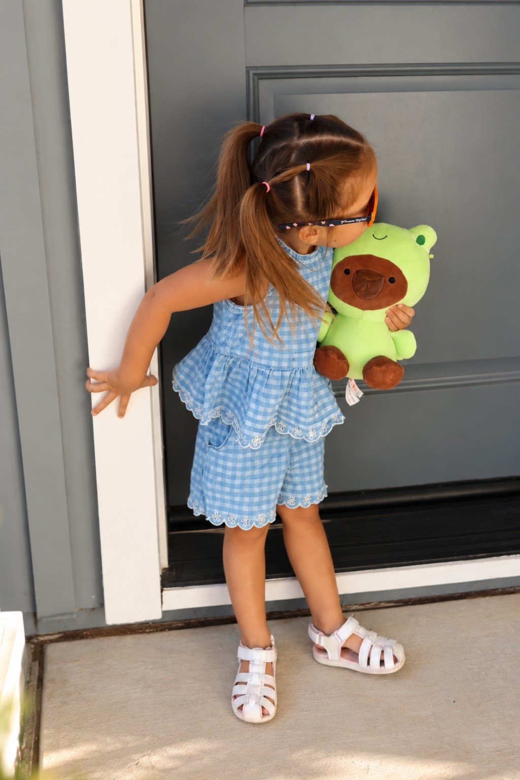 Toddler girl outfit
Target style
Target kids outfit
Denim matching set
Toddler girl 

Bright patterns meet comfort in everyday steps. Kids' Paley II Water Friendly Sandal, Nordstrom, keeps the energy steady.