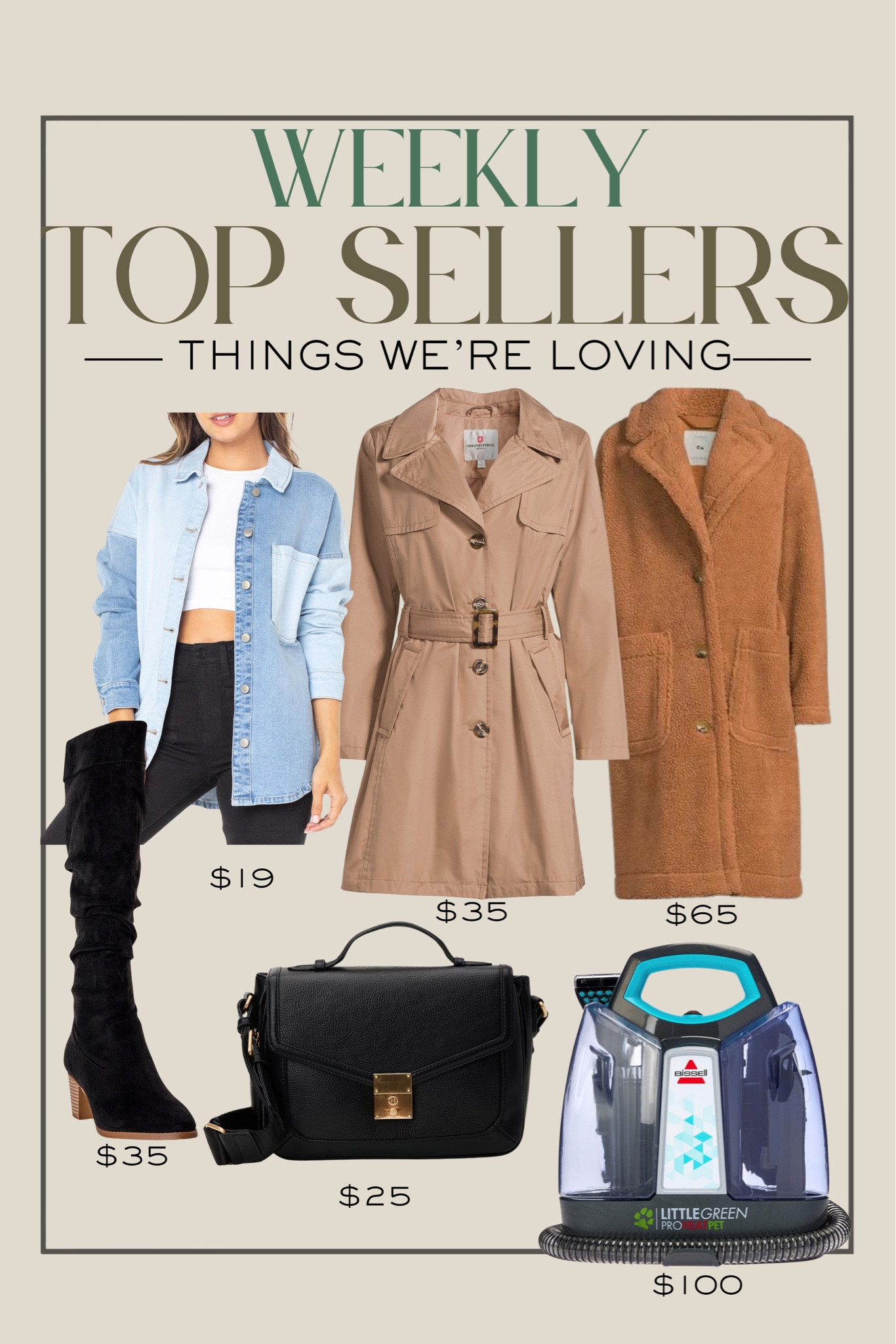 Our favorites from the last week! I am loving the Sherpa long coat, it feels very cozy but still stylish and warm! 

Our favorites, weekly favorites, bestsellers, Walmart, bissell, suede boots, trench coat, teddy bear coat, betterwithchardonnay, Steph Joplin 

#LTKhome #LTKSeasonal #LTKstyletip