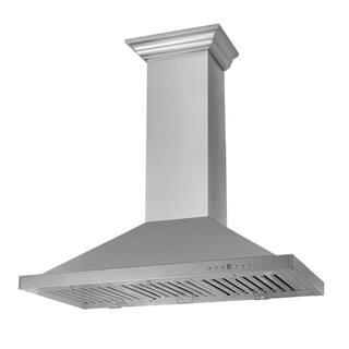 30 in. Designer Series Satin Stainless Steel Convertible Vent Wall Mount Range Hood | The Home Depot