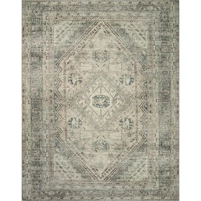 Magnolia Home By Joanna Gaines X Loloi Sinclair Machine Washable Natural / Sage Area Rug | Wayfair North America