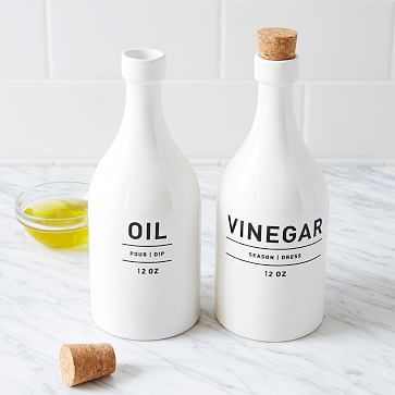 Utility Oil & Vinegar Set - White | West Elm (US)