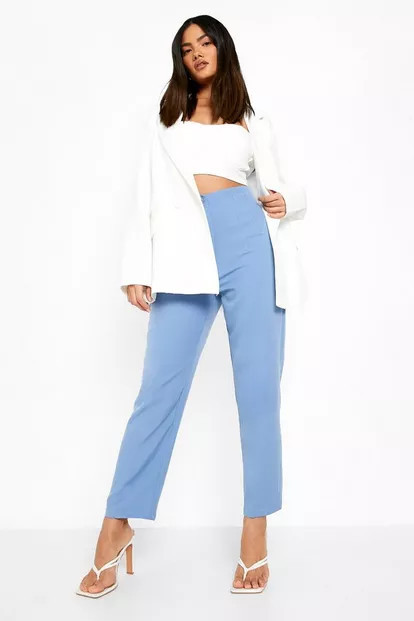 High Waisted Tailored Cigarette Pants | Boohoo.com (US & CA)