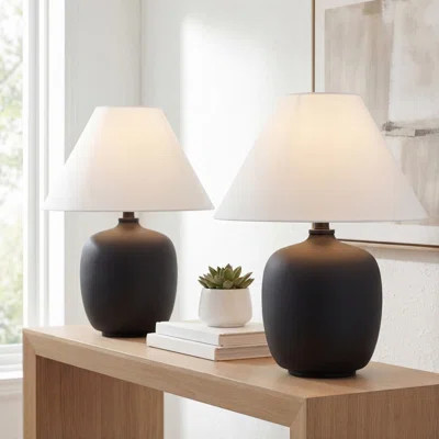 Delphi 18.25" Minimalist Scandinavian Resin/Iron LED Table Lamp | Wayfair North America