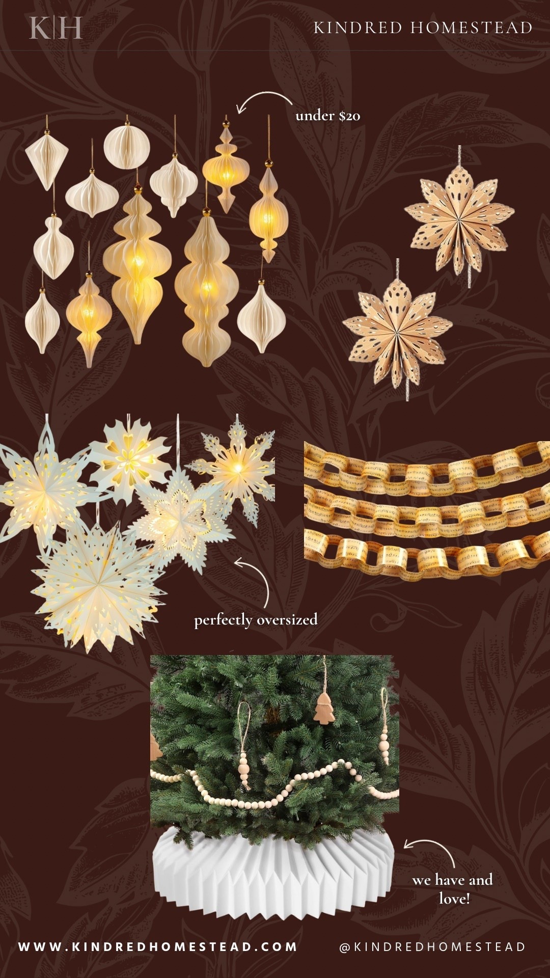 Cottage-inspired paper Christmas decor that feels sweet, simple, and handmade. 🤍 Think paper stars, paper tree collars, and all the little touches that make your home feel warm and storybook-cozy.

#LTKHome #LTKHoliday