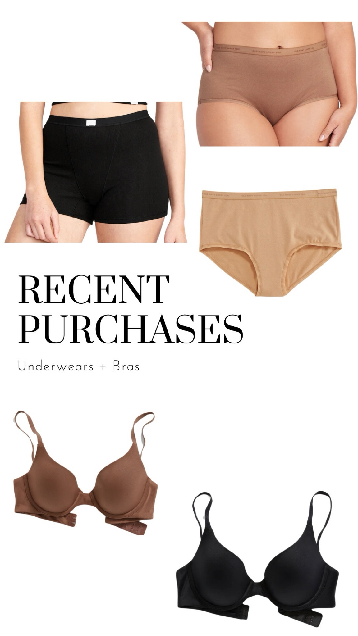 Recent underwear purchases. These are all on sale and from Old Navy. They are extremely comfortable. This is coming from someone who is constantly on the search for comfortable bras and underwear. I know we used to laugh at grandma panties, but let me tell you, these grandma panties are saving my life.

#LTKplussize #LTKmidsize #LTKfindsunder100
