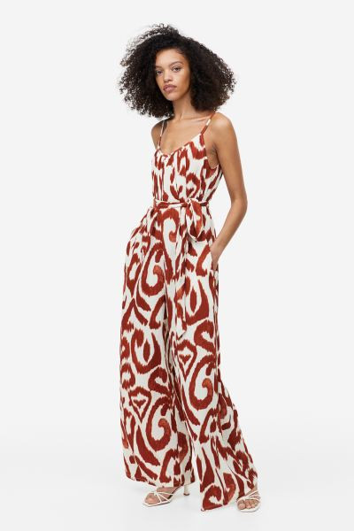 Tie-belt jersey jumpsuit | H&M (UK, MY, IN, SG, PH, TW, HK)