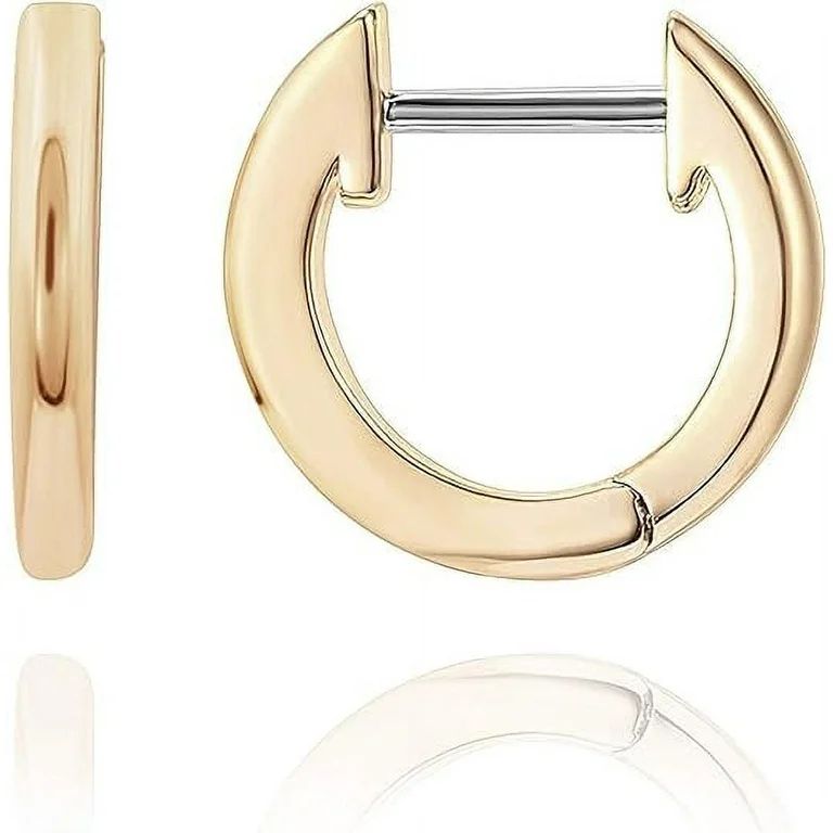 PAVOI 14K Yellow Gold Plated Cuff Earrings Huggie Stud | Small Hoop Earrings for Women | Walmart (US)