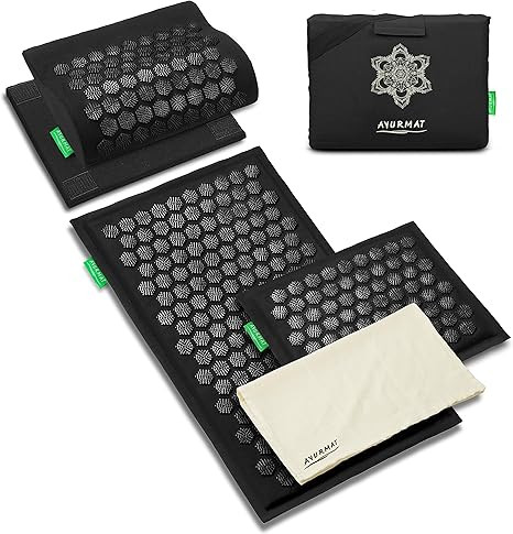 Acupressure Mat and Pillow Set - Full Body Pro Kit for Stress Relief, Muscle Relaxation & Pain Re... | Amazon (US)