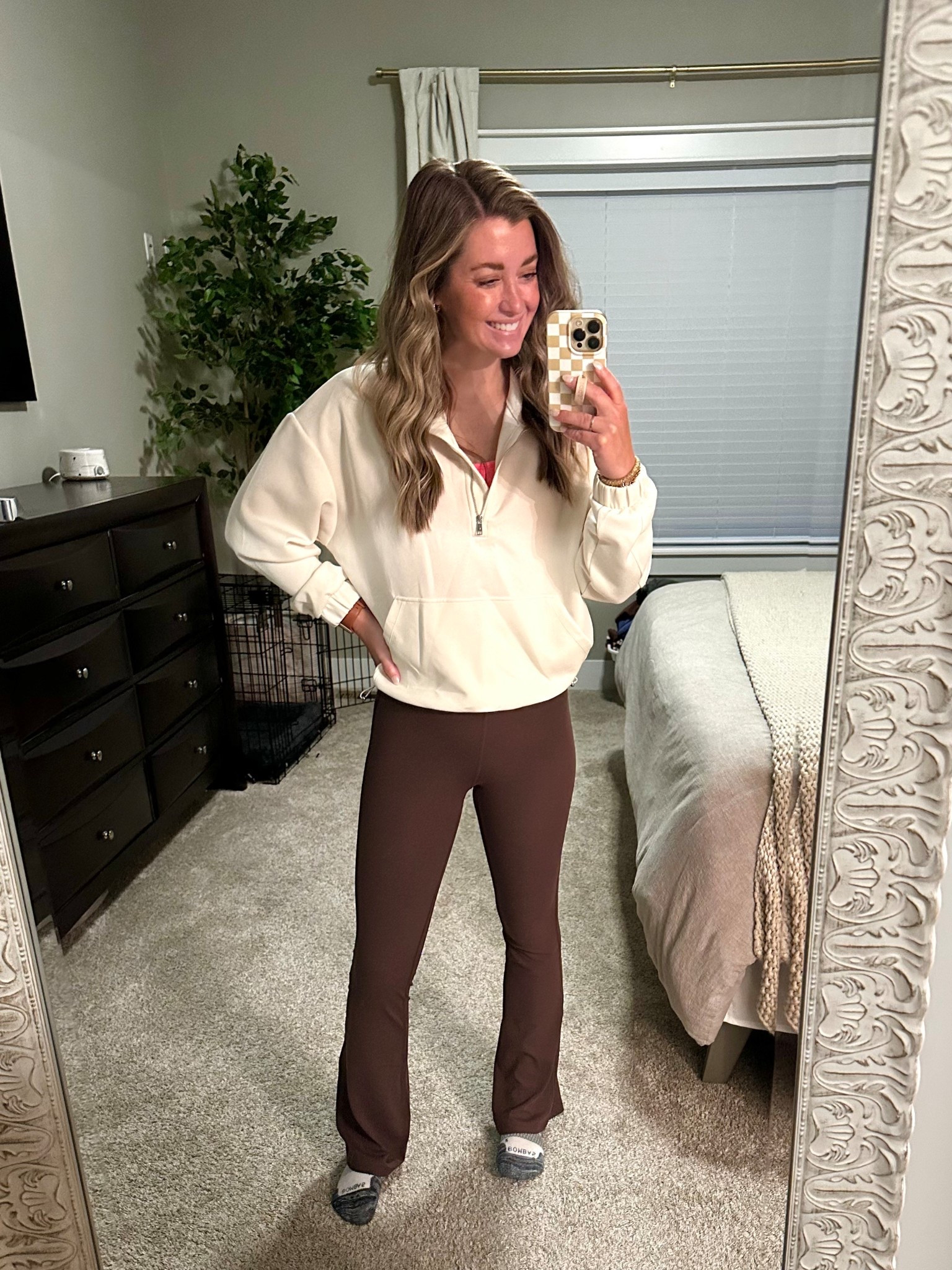 Target mini flares! So good!
Warning: they run short. I am 5’3” and these are the regular length.
Wearing XS.

Also this Amazon jacket is the absolute best lulu dupe! Wearing size XS.

#LTKFindsUnder50 #LTKActive #LTKFallSale