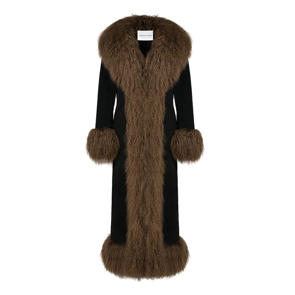 Dorothy Suede Ultra Maxi Coat | Susanna Chow