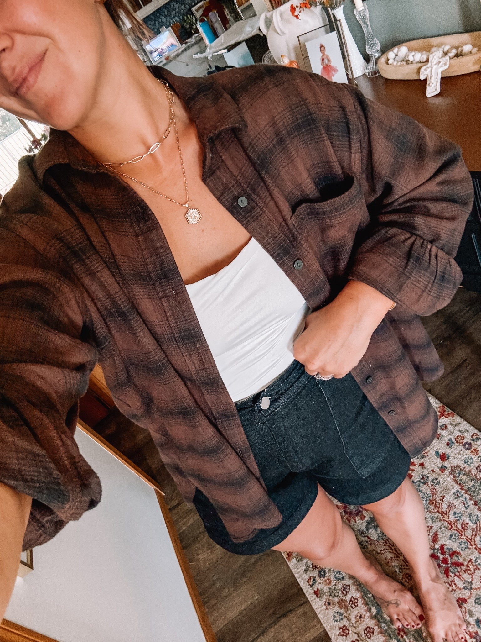 The perfect oversized flannel shirt. Code LTKFALLSALE for discount! Wearing small

Aerie real
Fall outfits
Pumpkin patch outfit 
Fall outfit  

#LTKStyleTip #LTKFindsUnder50 #LTKFallSale
