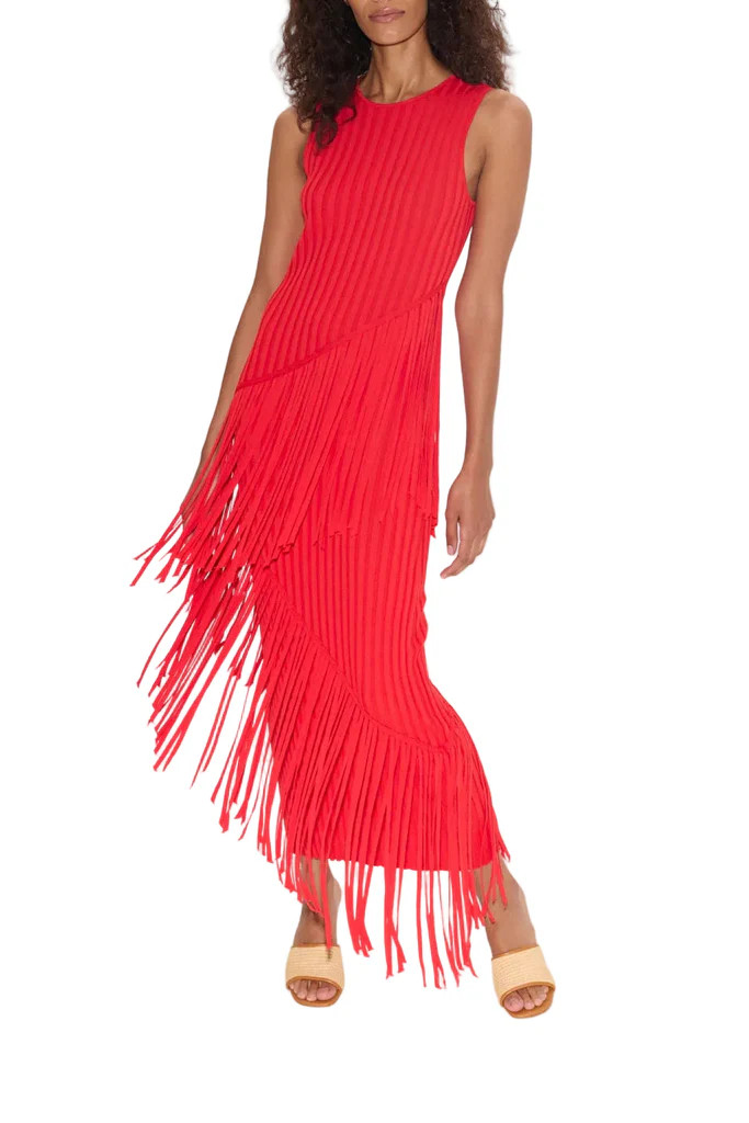 Spiral Knit Dress in Paprika | Over The Moon