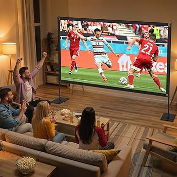 120inch Projector Screen with Stand: Portable Projector Screen Outdoor Indoor Front/Rear16:9 4K H... | Amazon (US)