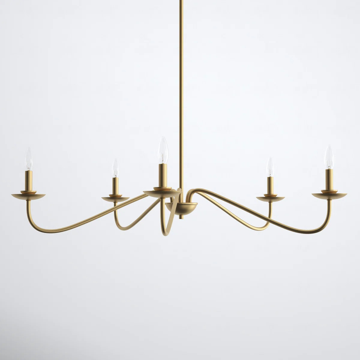 Abigeal 5 - Light Candle Style Classic Chandelier in Natural Brass | Wayfair North America