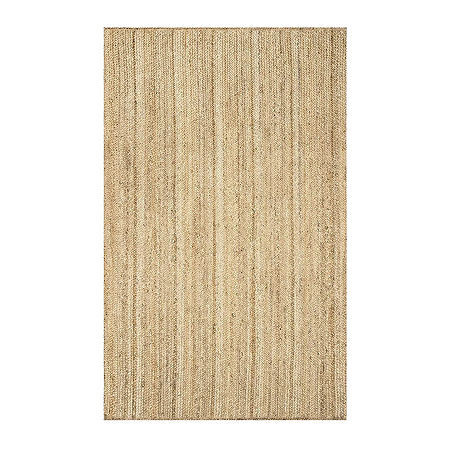 nuLoom Hand Woven Rigo Jute Rug, One Size, White | JCPenney