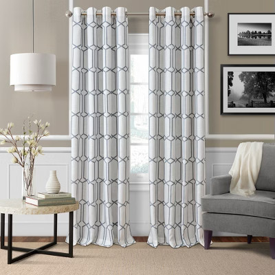 Kaiden Rustic Vogue Geometric Room Darkening Single Window Curtain Panel - Elrene Home Fashions | Target