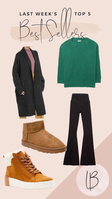 Best sellers-green sweater, Coatigan, split front flare leggings, Ugg ultra mini dupe, Walmart Sherpa sneaker/boot

#LTKSeasonal #LTKHoliday #LTKGiftGuide