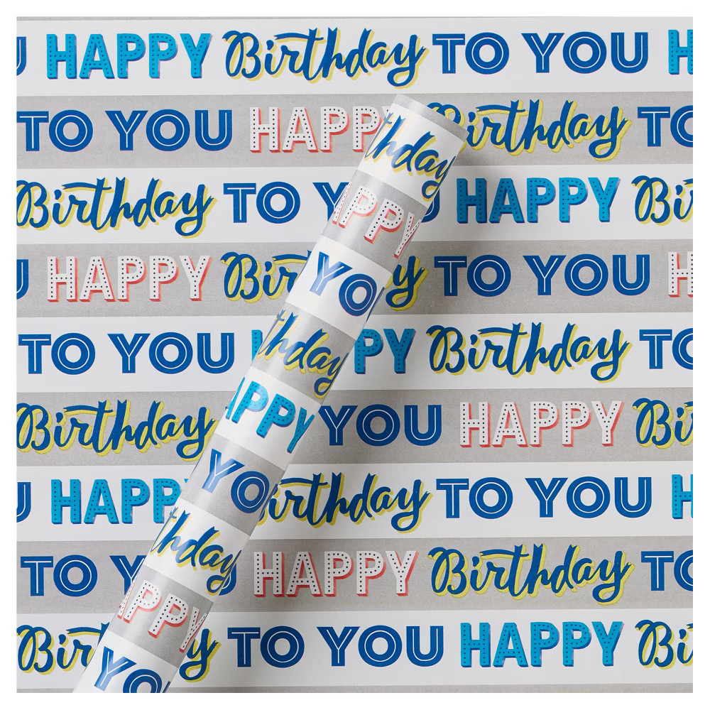 Happy Birthday To You Gift Wrap - Spritz, Multi-Colored | Target