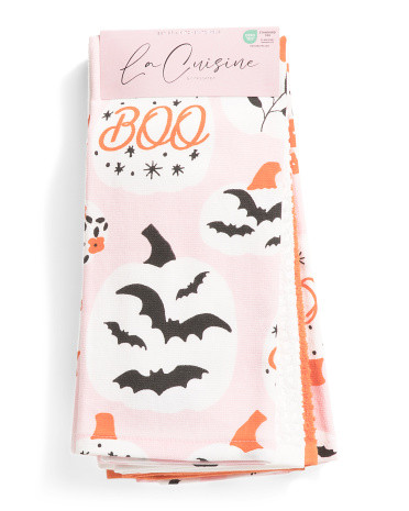 4pk Boo Halloween Kitchen Towels | TJ Maxx