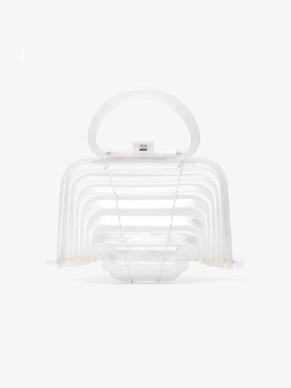 Cult Gaia White Lilleth Mini Acrylic Bag | Browns Fashion