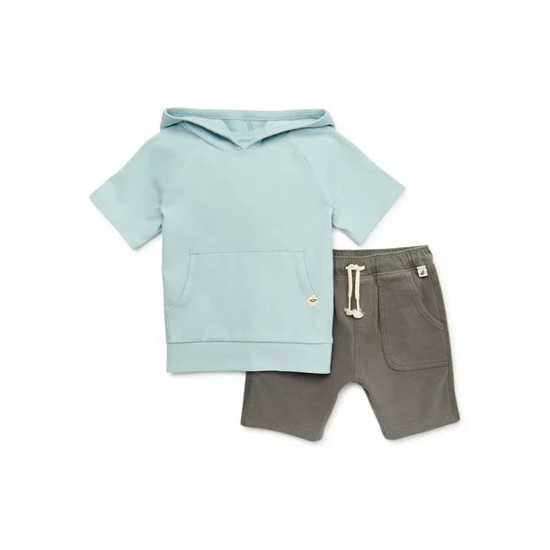 easy-peasy Toddler Boy Short Sleeve Hoodie and Shorts Outfit Set, 2-Piece, Sizes 12M-5T | Walmart (US)