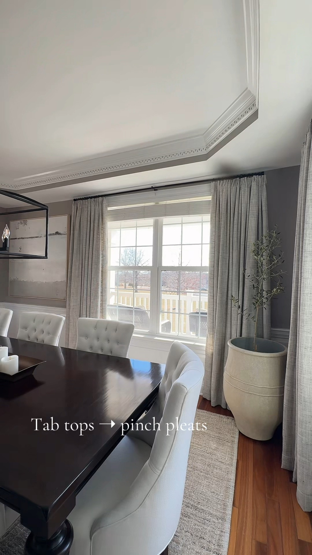 I gave these ready-made curtains a more tailored look by converting them to no-sew pinch pleats.
All it took was pleater tape, pleat hooks, and hemming web, such a simple upgrade that makes the whole room feel more intentional.

#pinchpleatcurtains
#curtainupgrade
#windowtreatments
#homedecor
#cozyhome
#interiordetails
#diyhome

#LTKHome