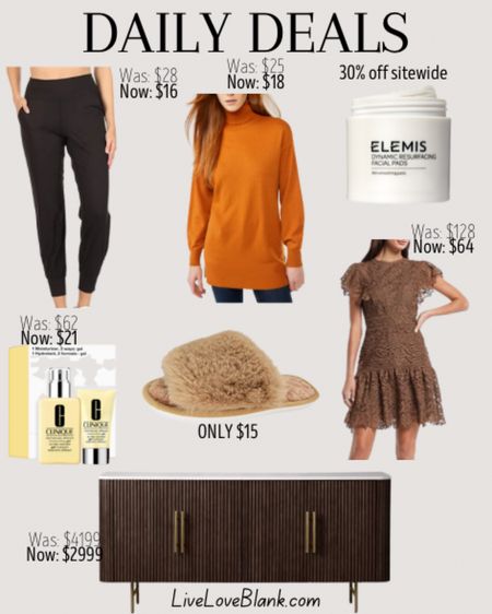 Daily deals
Amazon joggers (have and love) only $16!!
Elemis 30% off site-wide with code SURPRISE
Arhaus sideboard (part of LTK most loved home 2022) save over $1100!
Clinique moisturizing gel set save over $40
Cozy slippers only $14
Express mini dress 50% off and in stock 

#LTKsalealert #LTKshoecrush #LTKGiftGuide