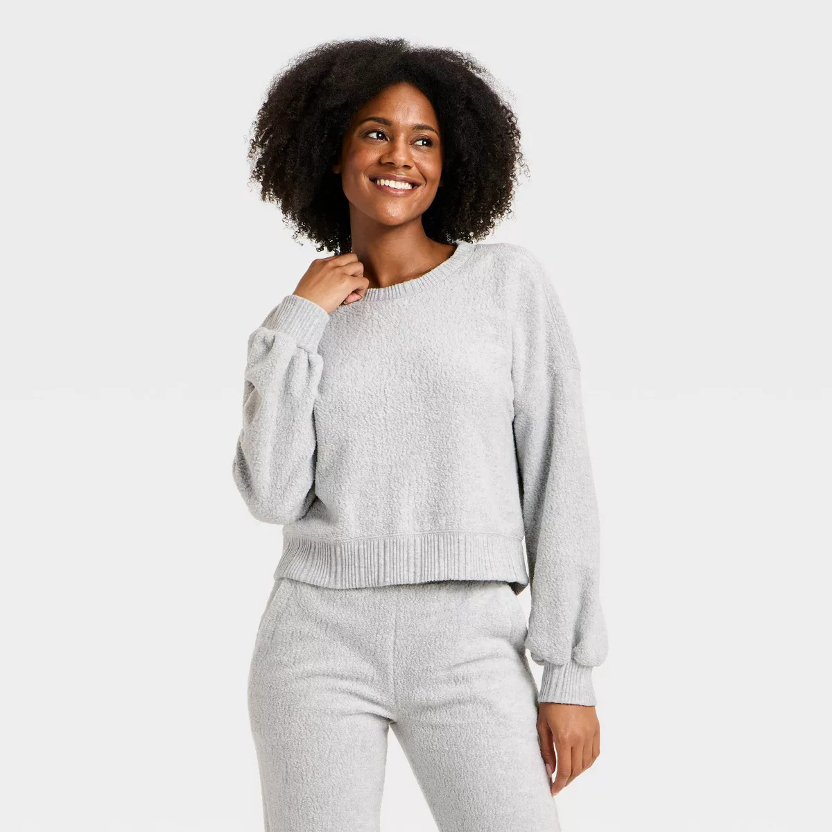 Women's Teddy Pullover Sweatshirt - Auden™ Gray M | Target