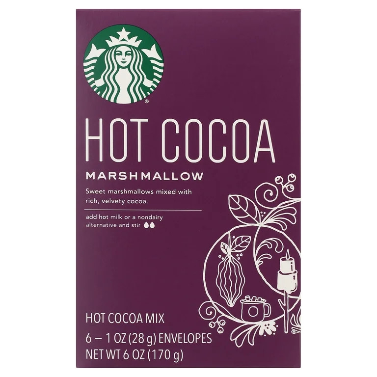Starbucks Marshmallow Hot Cocoa Mix, 6 Count Box | Walmart (US)