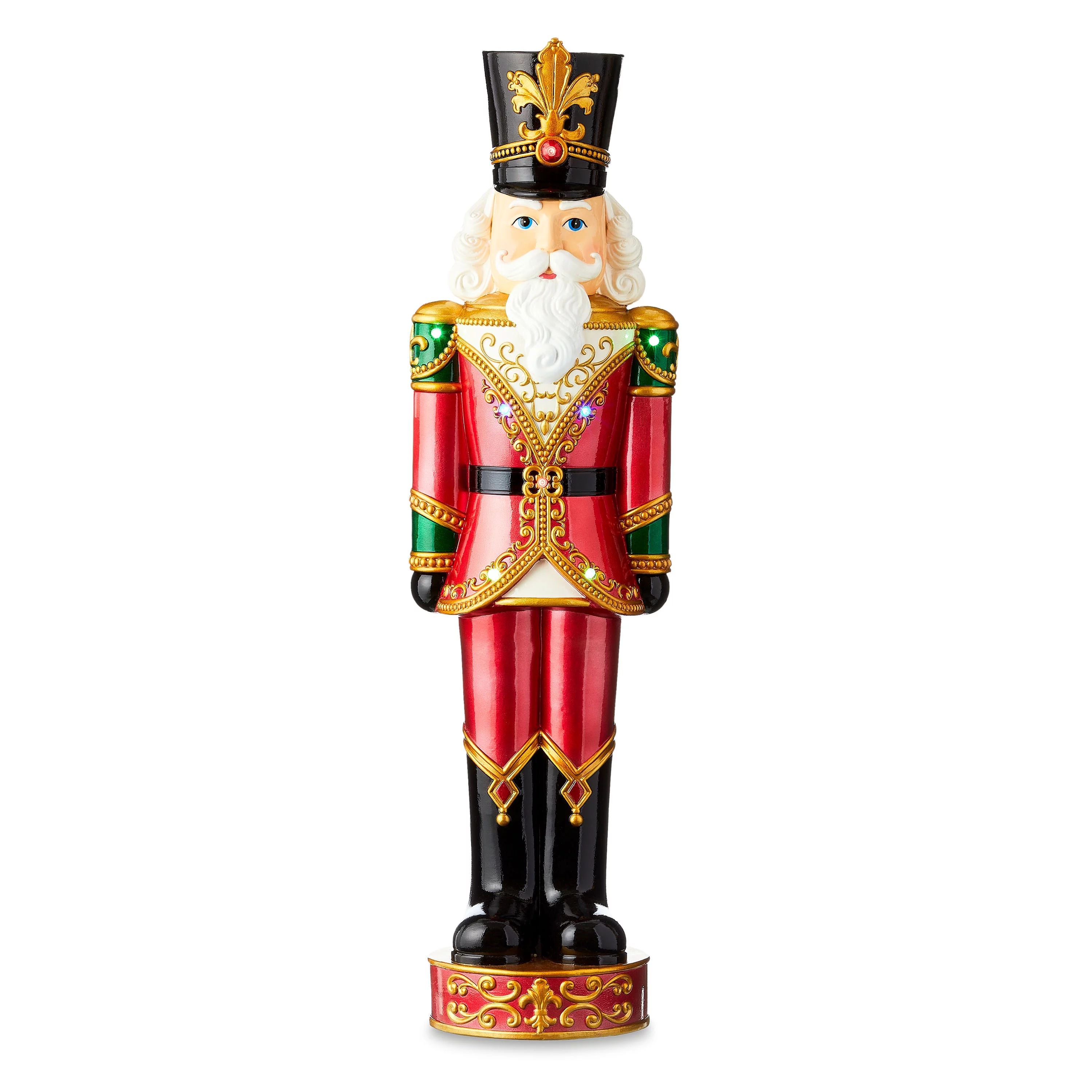 32 in Christmas Nutcracker with LED Lights up in Metallic Color, by Holiday Time - Walmart.com | Walmart (US)