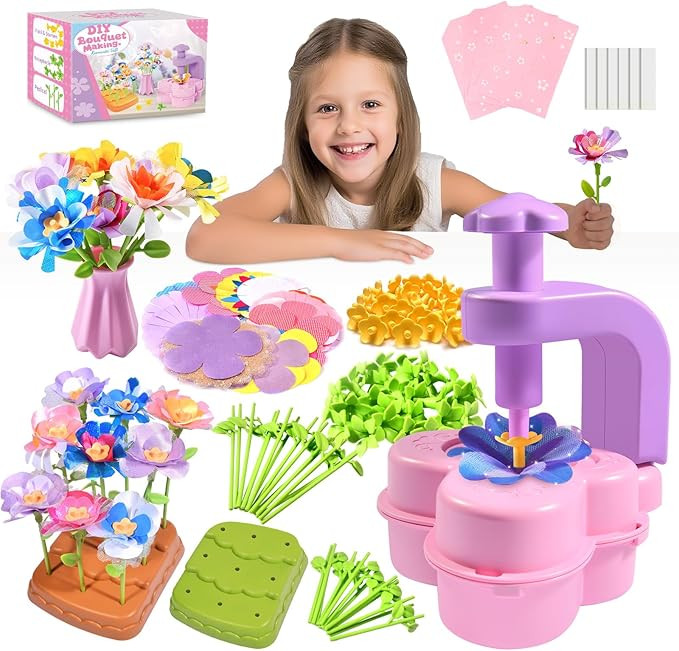 GPPNKC Flower Bouquet Craft Kit DIY Arts and Crafts Toddler Toys Flowers Market Toy Educational F... | Amazon (US)