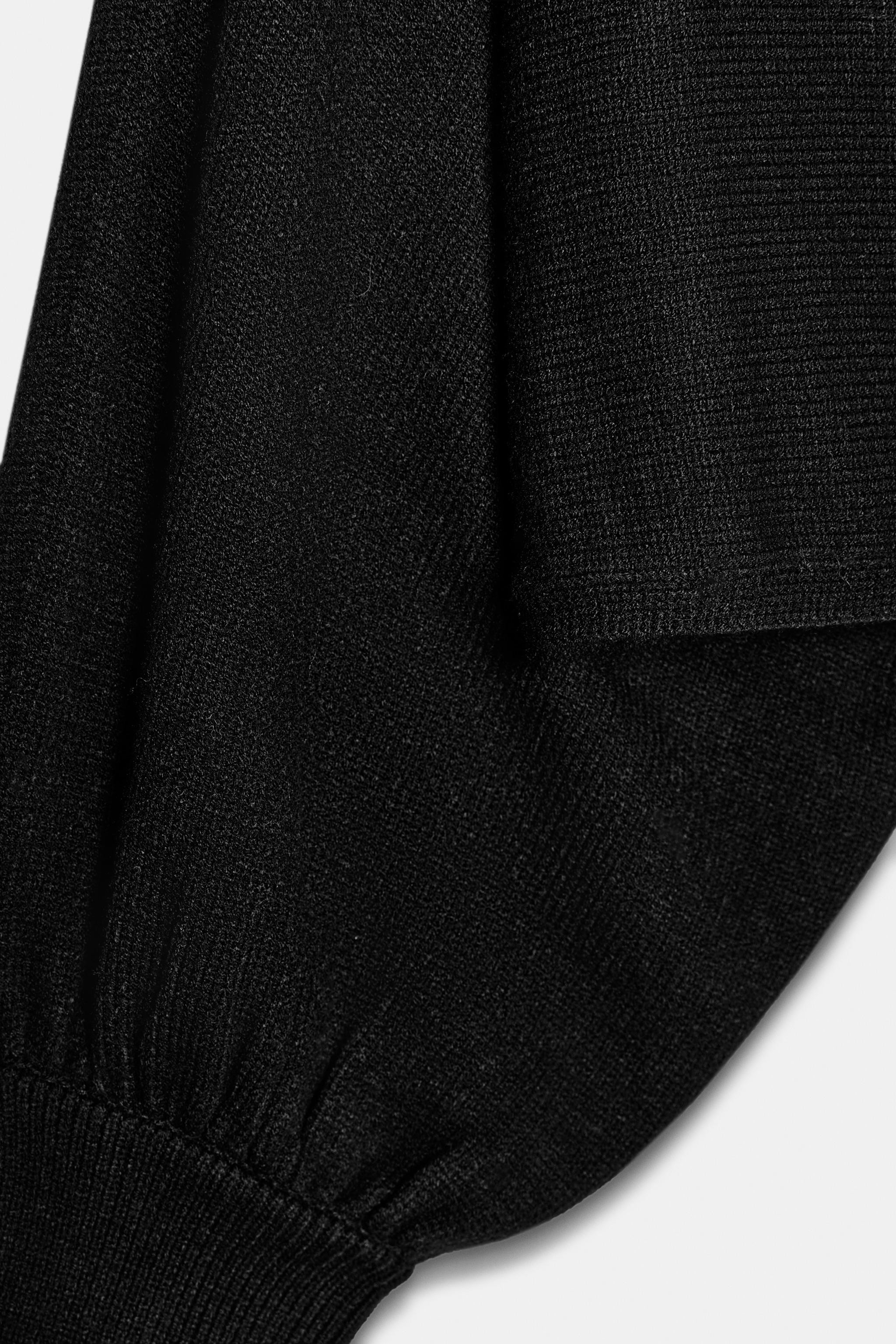 SHORT KNIT PUFF SLEEVE JUMPER | Zara UK