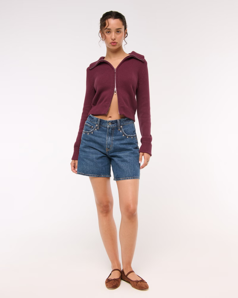 Women's Double Zipper Cardigan | Women's Tops | Abercrombie.com | Abercrombie & Fitch (US)