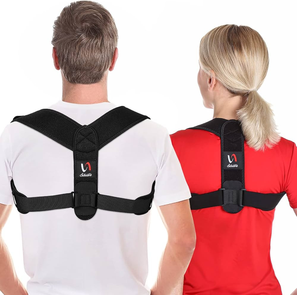 Schiara Posture Corrector for Men and Women, Comfortable Upper and Back Brace, Adjustable Back Su... | Amazon (US)
