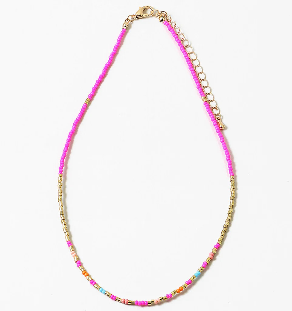Hot Pink Beaded Necklace | Erin McDermott Jewelry