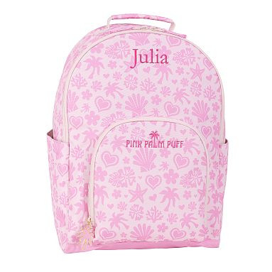 Gear-Up Pink Palm Puff Backpack, Large | Pottery Barn Teen