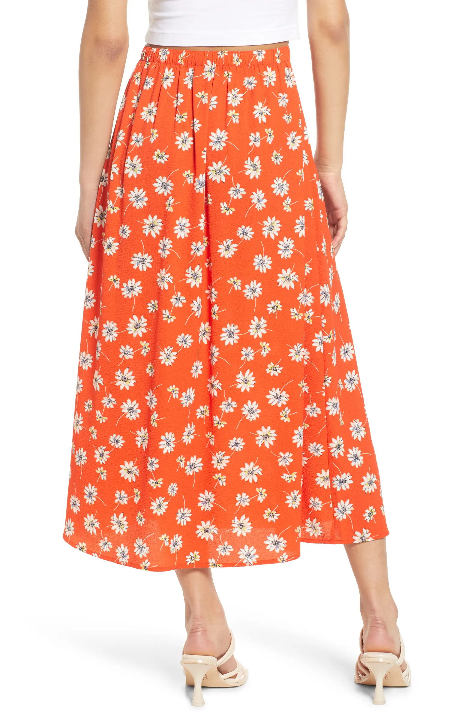 Saga Recycled Polyester Blend Midi Skirt | Nordstrom