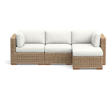 Huntington Square-Arm 4-Piece Outdoor Sectional | Pottery Barn (US)