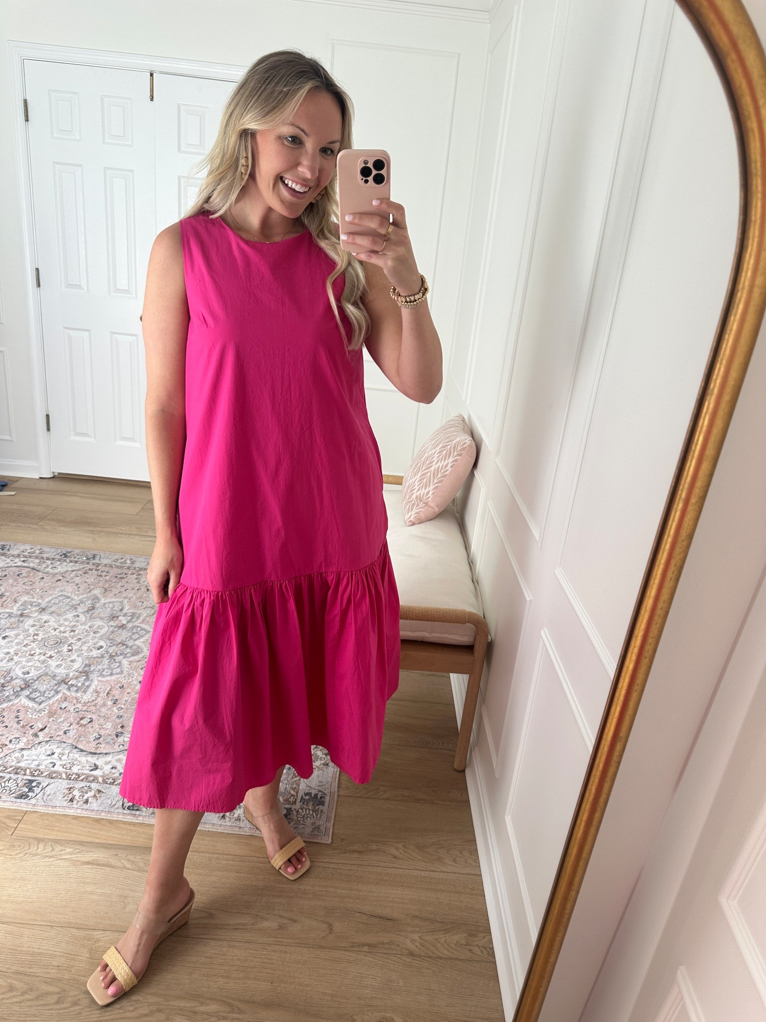 Love this bright loose fitting dress - bump friendly too. Vacation outfit - summer dress - wearing a med 

#LTKStyleTip #LTKMidsize #LTKFindsUnder100